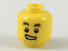 Minifigure, Head Reddish Brown Eyebrows, Lopsided Open Grin with Teeth, Medium Nougat Anchor Beard Pattern