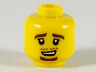 Minifigure, Head Reddish Brown Eyebrows, Moustache Stubble and Goatee Pattern
