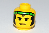 Minifigure, Head Male Sideburns and Green Bandana Pattern