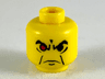 Minifigure, Head Male Angry Eyebrows and Red Eye Pattern