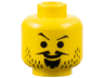 Minifigure, Head Moustache Pointed, Goatee and Stubble Pattern