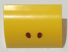 Slope, Curved 1 x 2 with Bottom Stud Holder with 2 Reddish Brown Dots Pattern (Super Mario Mechakoopa Nostrils)