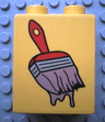 Duplo, Brick 1 x 2 x 2 with Paint Brush Pattern