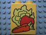 Duplo, Brick 1 x 2 x 2 with Lettuce, Carrot, Apple Pattern