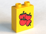 Duplo, Brick 1 x 2 x 2 with Four Tomatoes Pattern