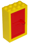 Door, Frame 2 x 4 x 5 with Red Door 1 x 4 x 5 (4130 / 4131)