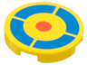 Tile, Round 2 x 2 with Blue and Red Archery Target Pattern