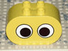 Duplo, Brick 2 x 4 x 2 Rounded Ends with 2 Eyes Pattern