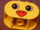 Duplo, Brick 2 x 4 x 2 Rounded Ends with Bird Face Pattern
