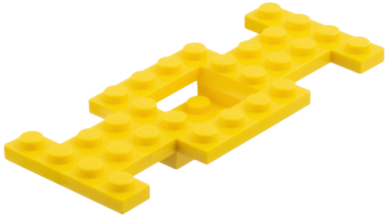 Vehicle, Base 4 x 10 x 2/3 with 2 x 2 Recessed Center with Smooth Underside, No Center Hole