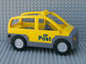 Duplo Car with 2 Studs on Roof, Dark Bluish Gray Base and 'Post' Pattern