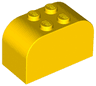 Slope, Curved 4 x 2 x 2 Double with 4 Studs