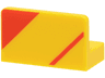 Panel 1 x 2 x 1 with Red Stripe and Triangle Pattern Model Right Side
