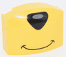 Wedge 3 x 4 x 1 1/3 Triple Curved No Studs with Black Triangular Nose with Dark Bluish Grey Oval, Closed Mouth Smile Pattern (Dad Face)