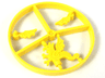 Minifigure, Plume Dragon Wheel, 3 on Sprue