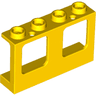 Window 1 x 4 x 2 Plane, Single Top Hole and Single Bottom Hole for Glass