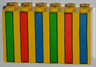 Brick 2 x 6 x 3 with Green, Red and Blue Stripes Pattern