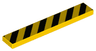 Tile 1 x 6 with Black Danger Stripes Pattern