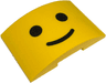 Slope, Curved 6 x 4 Double with Black Eyes and Mouth Pattern (Minifigure Standard Grin Face)