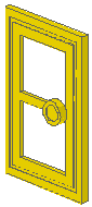 Door 1 x 3 x 4 with Glass