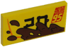 Tile 2 x 4 with 'RUSTEZE RACING CENTER TEAM 95' and Mud Splotches Pattern Model Right Side