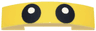 Slope, Curved 4 x 1 x 2/3 Double with Black Eyes with White Glints Pattern