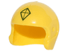 Minifigure, Headgear Helmet Sports / Flight with Kite Diamond Shape Logo Pattern