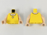 Torso with White Collar and Button Pattern / Light Nougat Arms / Light Nougat Hands