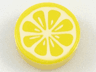 Tile, Round 1 x 1 with Lemon Slice Pattern