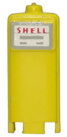 HO Scale, Accessory Petrol Pump with Red 'SHELL' on White Background with Gray Edge and Lines Pattern (Sticker) - Sets 325-3 / 431-1 / 491-2 / 842-2
