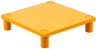 Scala Platform / Table 7 x 7 x 1 1/3 with 4 Legs