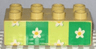 Duplo, Brick 2 x 4 with Flower Wallpaper Pattern