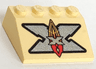 Slope 33 3 x 4 with Silver Island Xtreme Stunts Logo Pattern