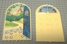 Belville Wall, Door 1 x 10 x 12 Arched Swivel with Open Door and Castle Pattern