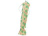 Scala, Clothes Female Dress with Medium Green Neck Ribbon and Stars, Salmon Spirals and Dots Pattern