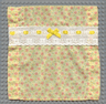Scala Cloth Bedspread with Lace and Yellow Ribbon Bow with Red Butterflies Pattern
