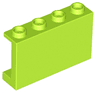 Panel 1 x 4 x 2 with Side Supports - Hollow Studs