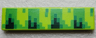 Tile 1 x 4 with Pixelated Bright Green, Dark Green, and Green Pattern (Sonic Grass)