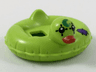 Minifigure Swim Ring / Floatie Duck Inflatable with Black Eyes, Green Crescent Moon, Dark Purple Patch, and Red Bill Pattern