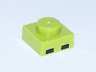 Plate 1 x 1 with 2 Black Rectangles Pattern (Minecraft Zombie Eyes)