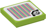 Tile 2 x 2 with Super Mario Scanner Code Bowser Jr.'s Clown Car Pattern (Sticker) - Sets 71396 / 71439