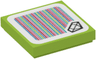 Tile 2 x 2 with Super Mario Scanner Code Hidden Gem Pattern 2 (Sticker) - Set 71401