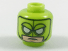 Minifigure, Head Mask, Black Seams, White Eyes, Light Nougat Lower Face Pattern