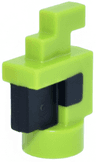 Creature Head Pixelated with Molded Black Eyes and Beak Pattern (Minecraft Parrot)
