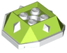 Shell with 4 Recessed Studs and Hole with Molded White Bottom and Spikes Pattern