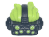 Minifigure, Hair Combo, Swept Back with Black VR Visor Headset with 6 Lime Eyes Pattern