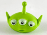 Minifigure, Head, Modified Alien with Antenna with Three White Eyes with Glints in Pupils Pattern