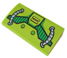 Slope, Curved 2 x 4 x 2/3 with Bottom Tubes with Green Grille and Gray Hoses Pattern
