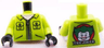 Torso Batman Jacket with Pockets and Zipper, Joker Head on Red Circle and 'THE JOKER' on Back Pattern / Lime Arms / Black Hands