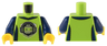 Torso T-Shirt with Gaming Logo Minifigure Head with Headset and Game Controller Sunglasses, Dark Blue Collar and Side Panels Pattern / Dark Blue Arms / Yellow Hands